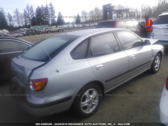 KMHDN55D02U059861 - 2002 HYUNDAI ELANTRA GLS/GT SILVER photo 4