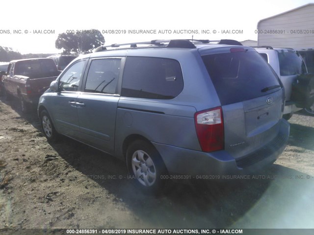 KNDMB233676178919 - 2007 KIA SEDONA EX/LX BLUE photo 3