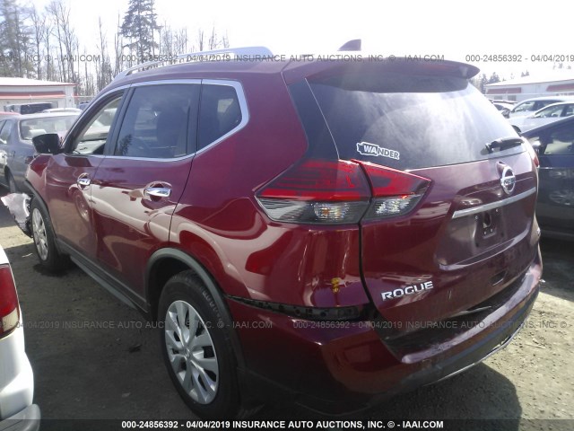 JN8AT2MV1HW276939 - 2017 NISSAN ROGUE S/SL/SV RED photo 3