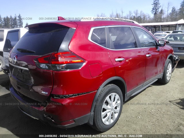 JN8AT2MV1HW276939 - 2017 NISSAN ROGUE S/SL/SV RED photo 4