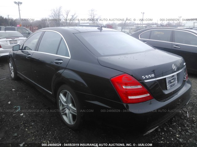 WDDNG9EB0CA453541 - 2012 MERCEDES-BENZ S 550 4MATIC BLACK photo 3