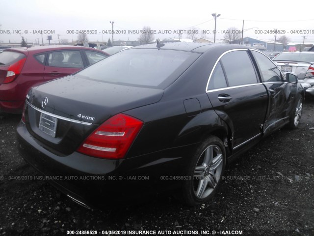 WDDNG9EB0CA453541 - 2012 MERCEDES-BENZ S 550 4MATIC BLACK photo 4