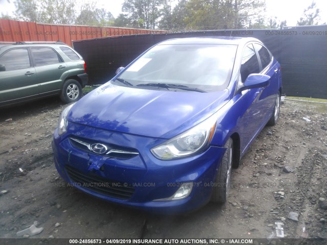 KMHCU4AEXDU313229 - 2013 HYUNDAI ACCENT GLS/SE BLUE photo 2