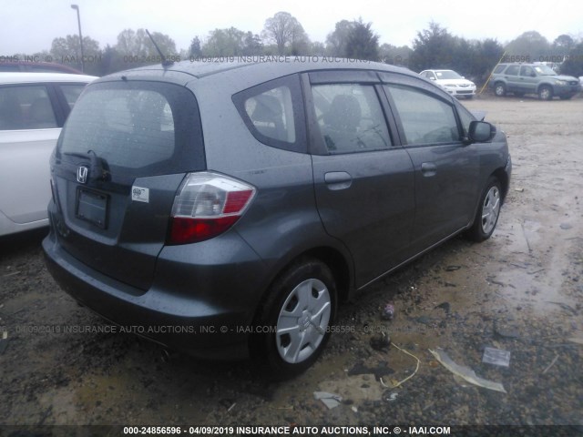 JHMGE8H39DC015161 - 2013 HONDA FIT GRAY photo 4