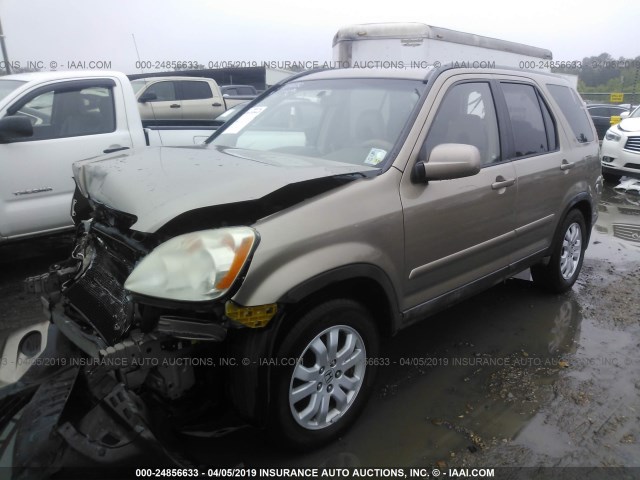 JHLRD78935C002230 - 2005 HONDA CR-V SE/EX GOLD photo 2