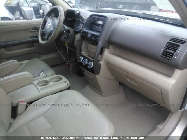 JHLRD78935C002230 - 2005 HONDA CR-V SE/EX GOLD photo 5