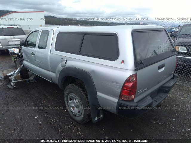 5TEUU42N88Z486395 - 2008 TOYOTA TACOMA ACCESS CAB ვერცხლისფერი ფოტო 3