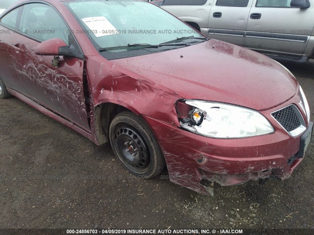 1G2ZK17K794232135 - 2009 PONTIAC G6 GT RED photo 6