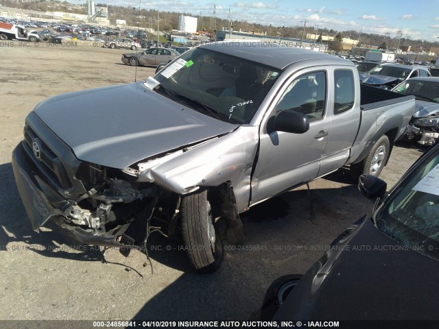 5TFUX4EN8FX038424 - 2015 TOYOTA TACOMA ACCESS CAB ვერცხლისფერი ფოტო 2