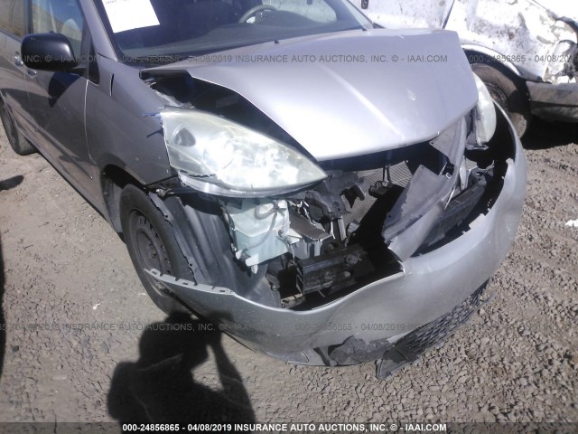 5TDZK23C58S196867 - 2008 TOYOTA SIENNA CE/LE SILVER photo 6