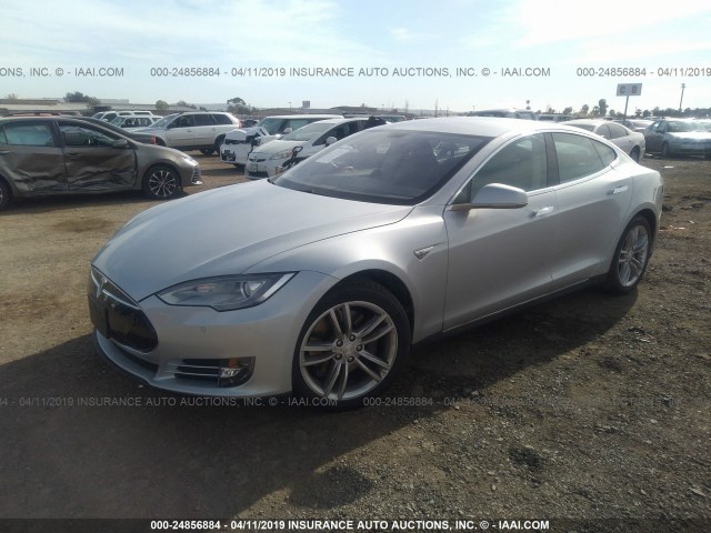 5YJSA1H10EFP34364 - 2014 TESLA MODEL S SILVER photo 6