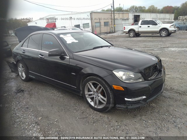 WDDGF4HB3CA647989 - 2012 MERCEDES-BENZ C 250 BLACK photo 1