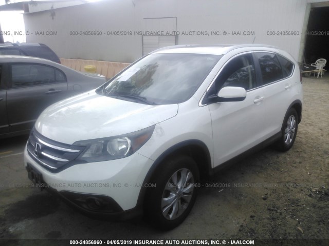 5J6RM3H73EL018250 - 2014 HONDA CR-V EXL WHITE photo 2