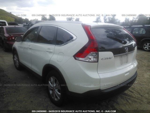 5J6RM3H73EL018250 - 2014 HONDA CR-V EXL WHITE photo 3