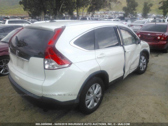 5J6RM3H73EL018250 - 2014 HONDA CR-V EXL WHITE photo 4