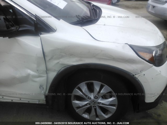 5J6RM3H73EL018250 - 2014 HONDA CR-V EXL WHITE photo 6