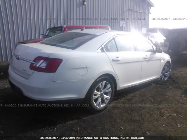 1FAHP2EW9CG133705 - 2012 FORD TAURUS SEL WHITE photo 4