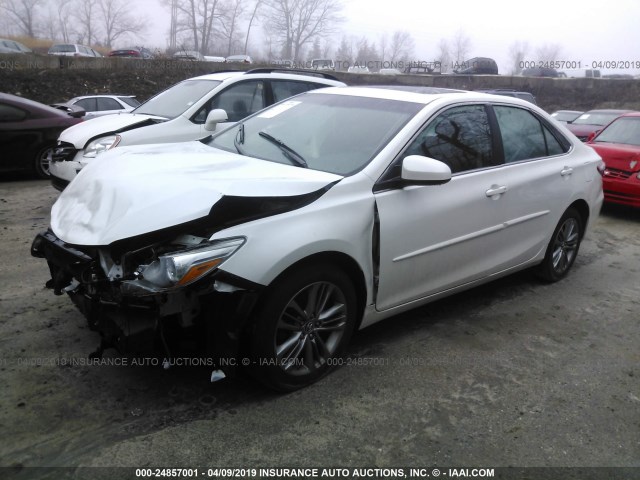 4T1BF1FKXFU026026 - 2015 TOYOTA CAMRY LE/XLE/SE/XSE WHITE photo 2