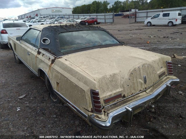 7Y89A827114 - 1977 LINCOLN CONTINENTAL  GOLD photo 3