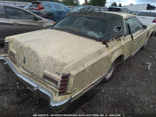 7Y89A827114 - 1977 LINCOLN CONTINENTAL  GOLD photo 4