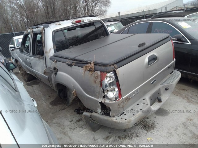 1FMZU77E43UA89134 - 2003 FORD EXPLORER SPORT TR  SILVER photo 3