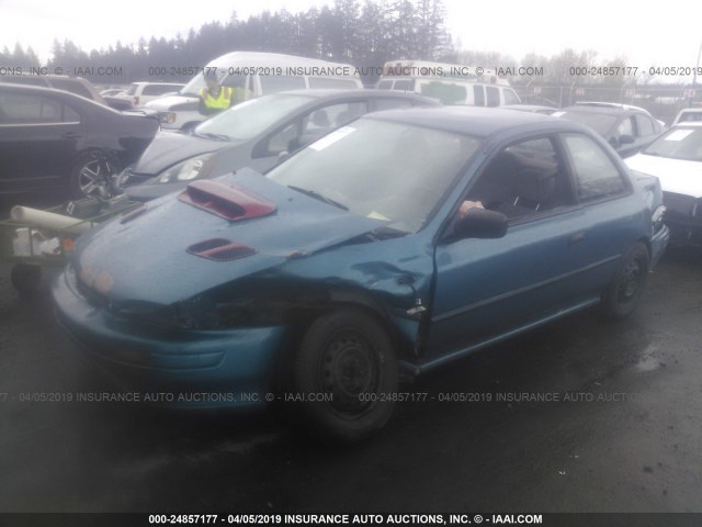 JF1GM225XTG410846 - 1996 SUBARU IMPREZA BRIGHTON GREEN photo 2