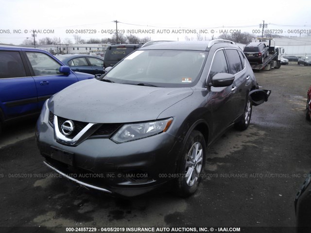 5N1AT2MK6EC789713 - 2014 NISSAN ROGUE S/SL/SV GRAY photo 2