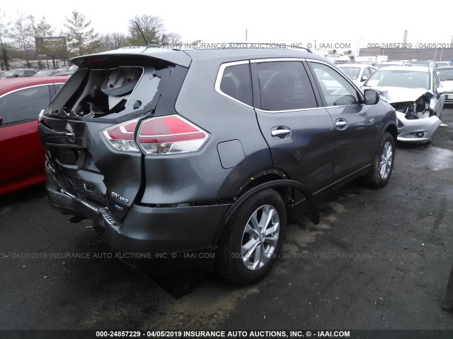 5N1AT2MK6EC789713 - 2014 NISSAN ROGUE S/SL/SV GRAY photo 4