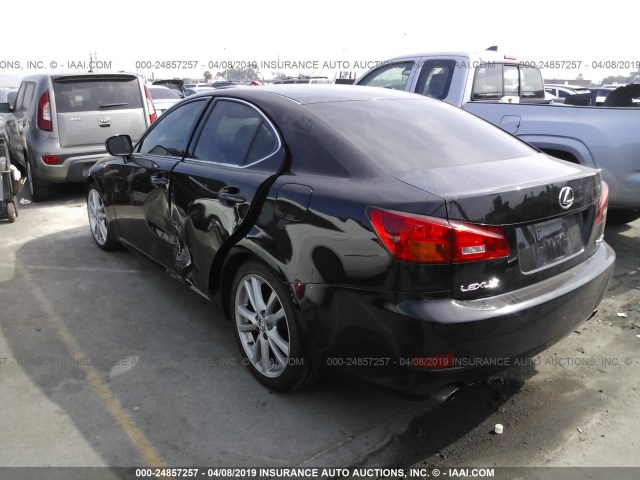 JTHBK262365019952 - 2006 LEXUS IS 250 BLACK photo 3