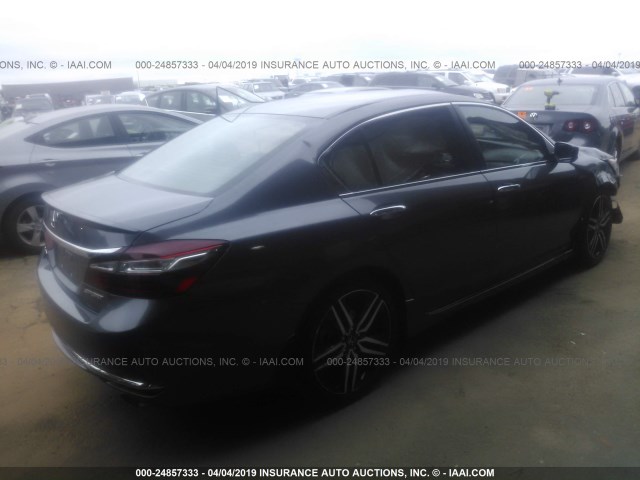 1HGCR2F58GA154396 - 2016 HONDA ACCORD SPORT GRAY photo 4