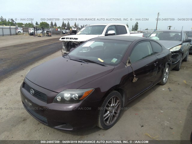 JTKDE167X80227374 - 2008 TOYOTA SCION TC იასამნისფერი ფოტო 2