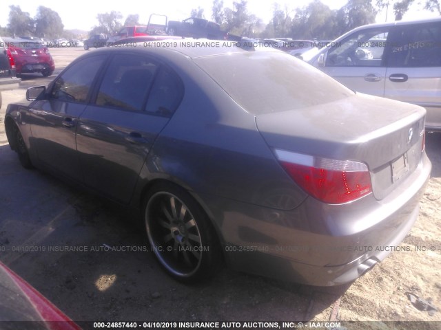 WBANB53537CP04753 - 2007 BMW 550 I GRAY photo 3