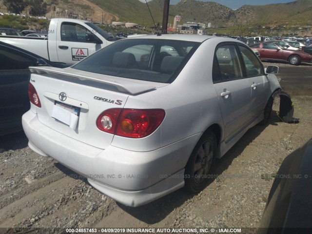 1NXBR32E73Z080916 - 2003 TOYOTA COROLLA CE/LE/S WHITE photo 4