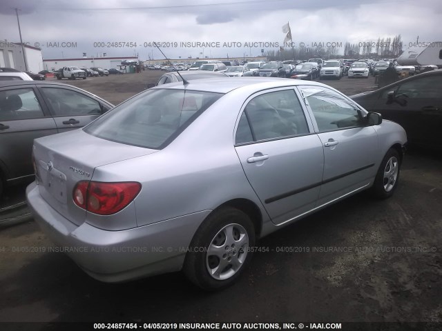 1NXBR32E95Z468622 - 2005 TOYOTA COROLLA CE/LE/S SILVER photo 4