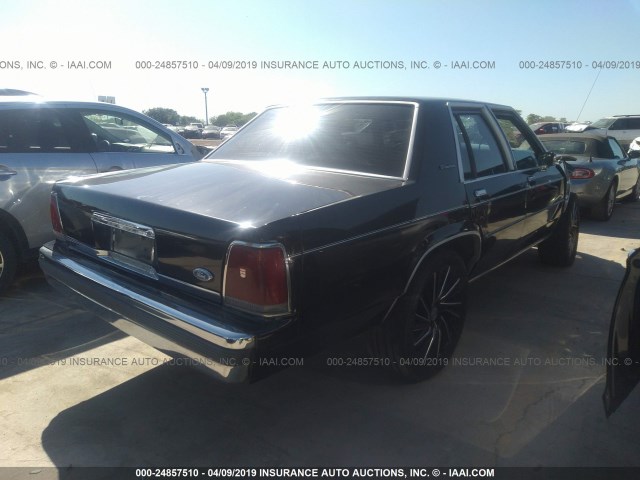 2FABP72F9JX164421 - 1988 FORD CROWN VICTORIA S BLACK photo 4