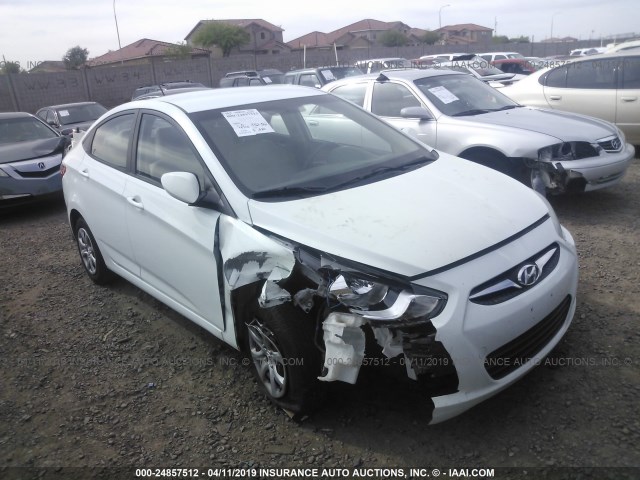 KMHCT4AE5CU194765 - 2012 HYUNDAI ACCENT GLS/GS WHITE photo 1