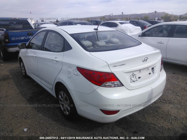 KMHCT4AE5CU194765 - 2012 HYUNDAI ACCENT GLS/GS WHITE photo 3