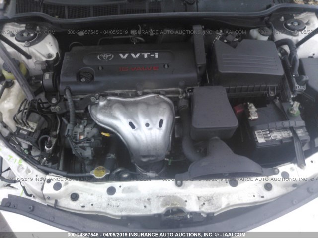 4T1BE46K78U792934 - 2008 TOYOTA CAMRY CE/LE/XLE/SE WHITE photo 10