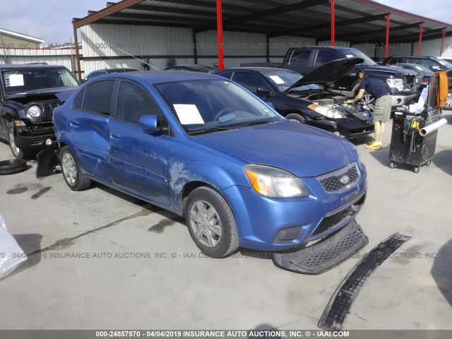 KNADH4A33A6632948 - 2010 KIA RIO LX/SX BLUE photo 1