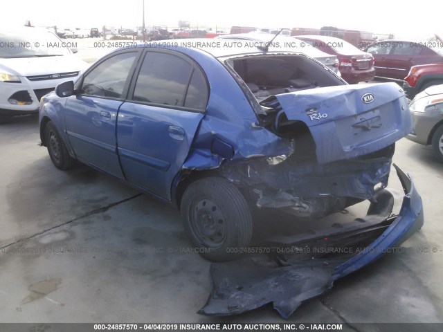 KNADH4A33A6632948 - 2010 KIA RIO LX/SX BLUE photo 3