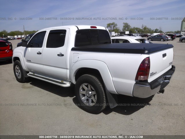 5TEJU62N66Z309971 - 2006 TOYOTA TACOMA DOUBLE CAB PRERUNNER WHITE photo 3