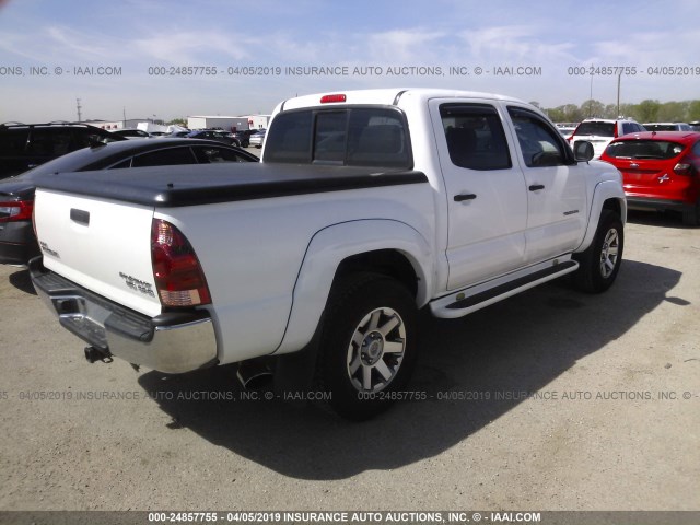 5TEJU62N66Z309971 - 2006 TOYOTA TACOMA DOUBLE CAB PRERUNNER WHITE photo 4