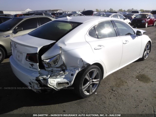 JTHBF5C29C5167836 - 2012 LEXUS IS 250 WHITE photo 4