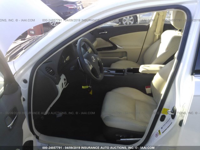 JTHBF5C29C5167836 - 2012 LEXUS IS 250 WHITE photo 5