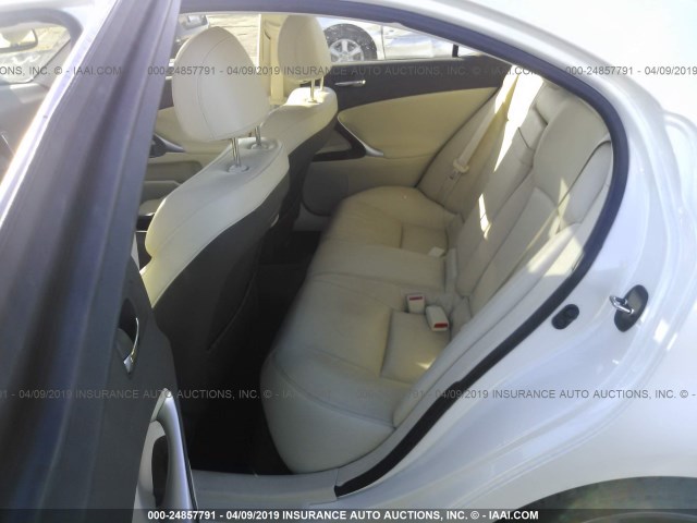 JTHBF5C29C5167836 - 2012 LEXUS IS 250 WHITE photo 8