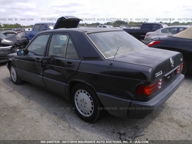 WDBDA29D4NF916344 - 1992 MERCEDES-BENZ 190 E 2.6 BLACK photo 3