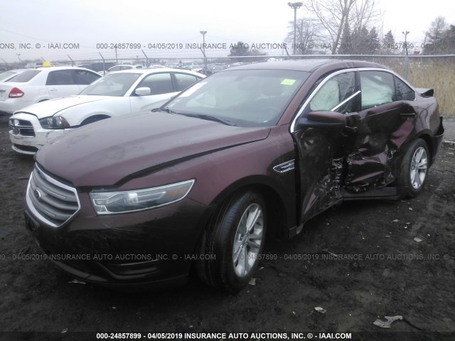 1FAHP2E89FG113914 - 2015 FORD TAURUS SEL MAROON photo 2