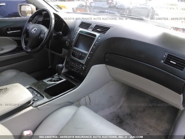 JTHBL96S985001335 - 2008 LEXUS GS 460 SILVER photo 5