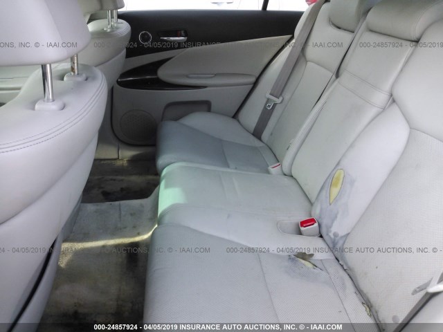 JTHBL96S985001335 - 2008 LEXUS GS 460 SILVER photo 8