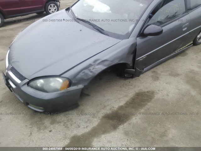 4B3AG52H93E129085 - 2003 DODGE STRATUS R/T GRAY photo 6